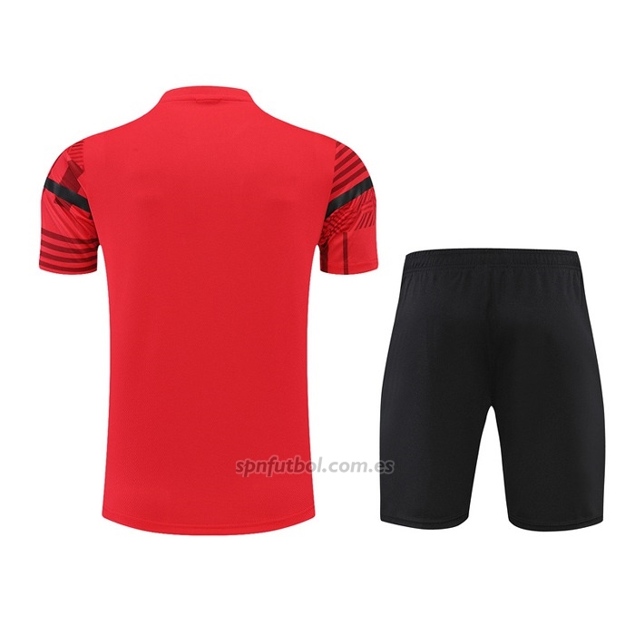 Chandal del AC Milan Manga Corta 2022-2023 Rojo - Pantalon Corto